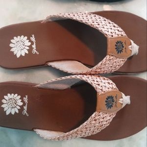 Yellow Box Tan Woven Sandals